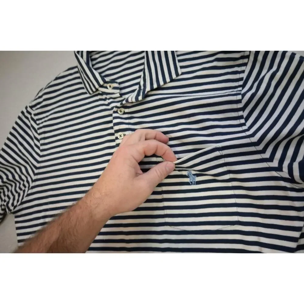 Polo Ralph Lauren Golf Polo Classic Fit Striped Short Sleeve Mens Sz‎ Medium